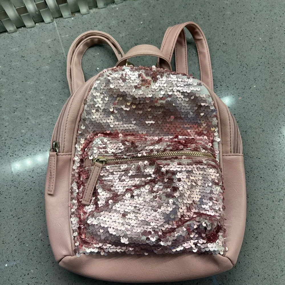 Pink Sequin girls Backpack